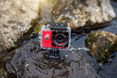 Action camera in water